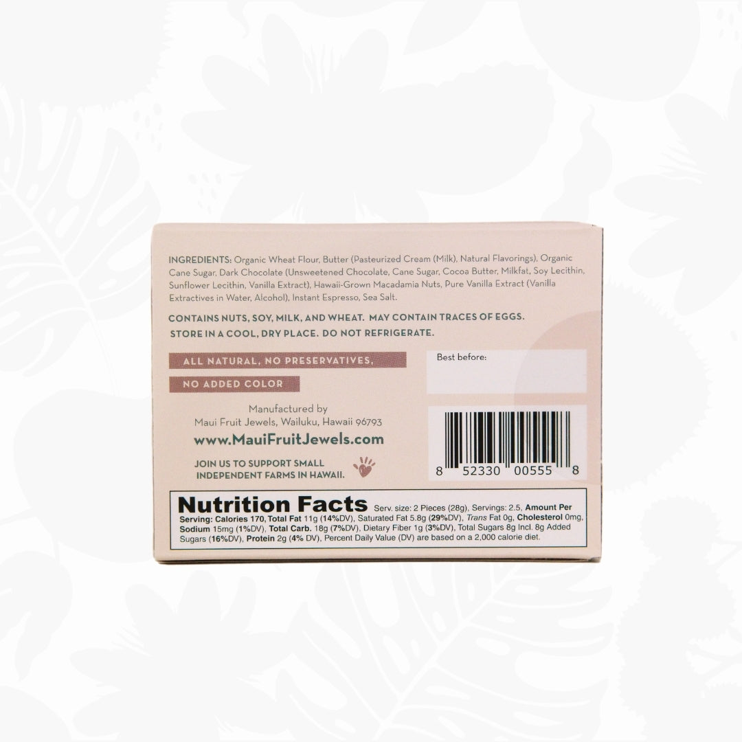 Mocha Macadamia Shortbread (5pc)