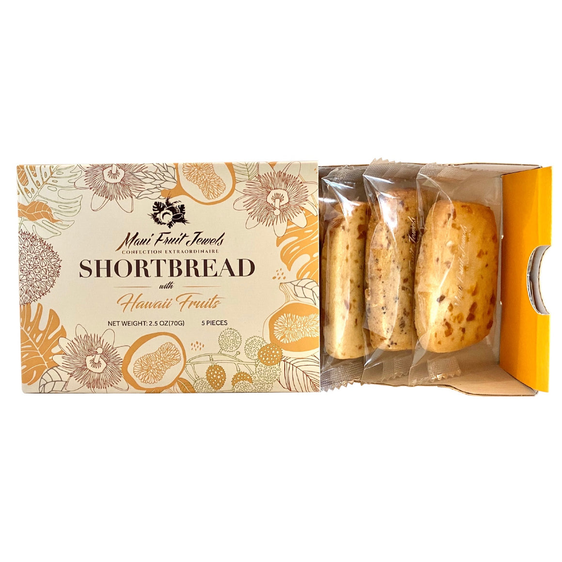 5-Piece Shortbread Cookie with Hawaii Fruits (5 Flavors)