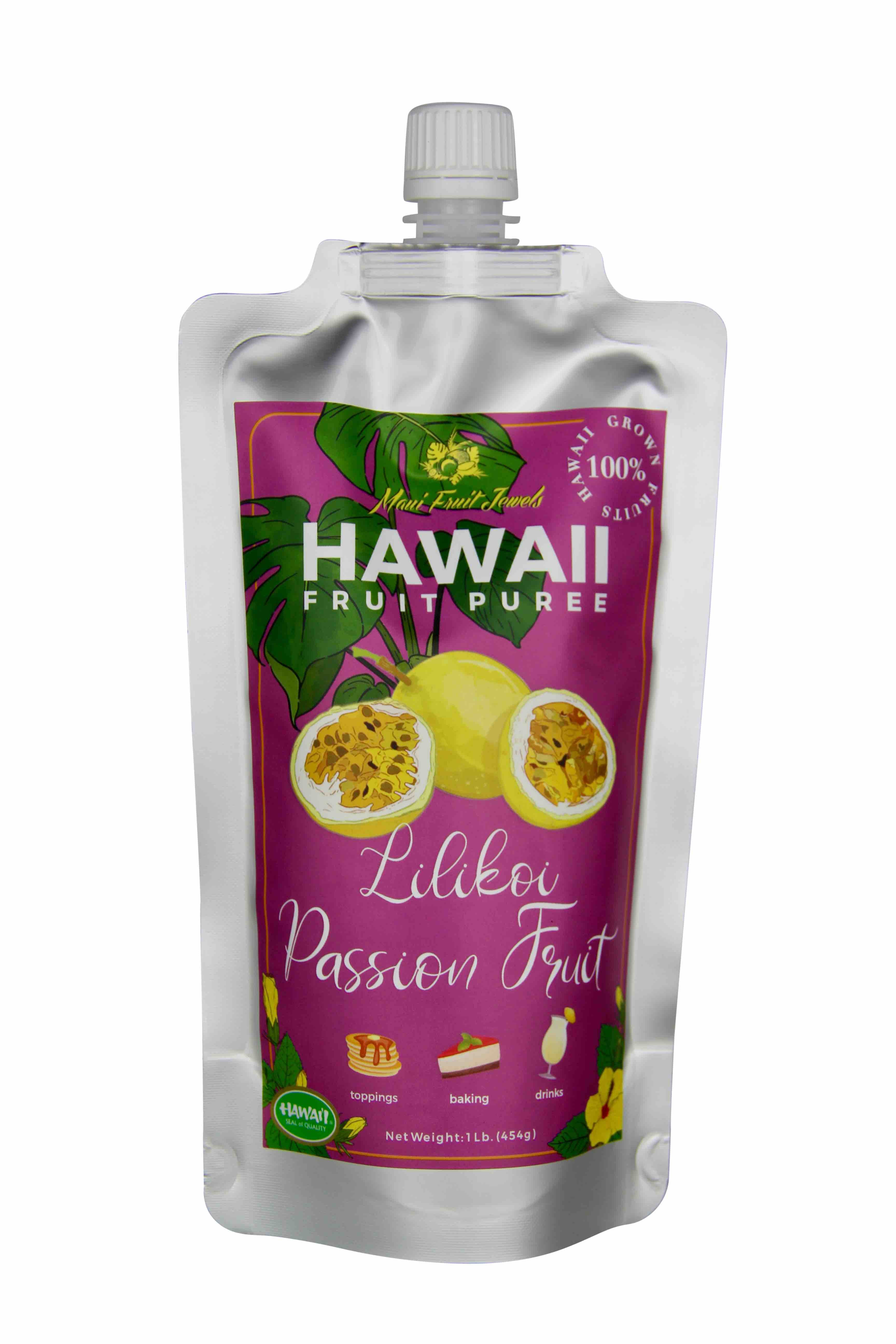 Hawaii Lilikoi Passion Fruit Puree - Maui Fruit Jewels