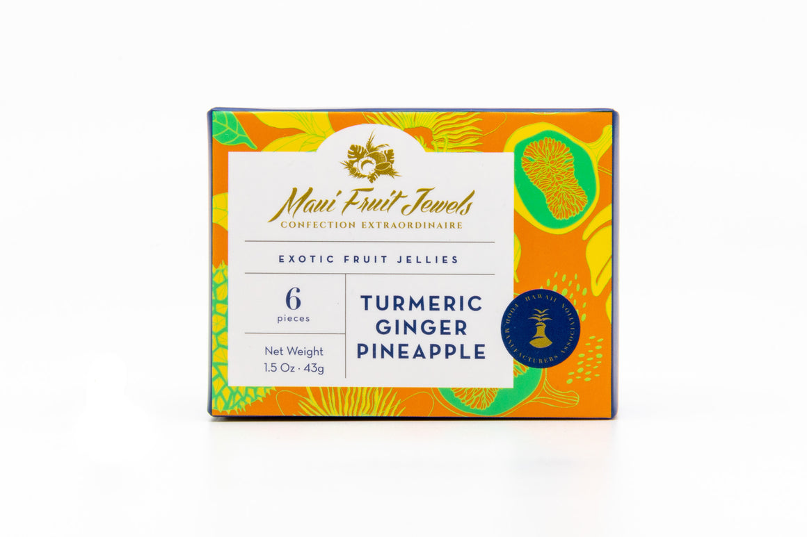 Turmeric Ginger Pineapple Fruit Jellies - Maui Fruit Jewels